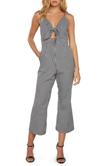 Women's Willow & Clay Gingham Culotte Jumpsuit - Black