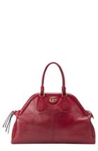 Gucci Large Re(belle) Leather Satchel - Red