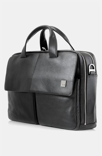 Men's Knomo London 'warwick' Double Compartment Leather Briefcase -