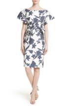 Women's Milly Dakota Floral Jacquard Sheath Dress - Blue