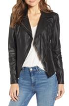 Women's Marc New York Feather Leather Moto Jacket