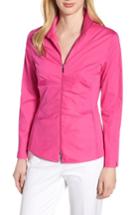 Women's Ming Wang Zip Front Shirt - Pink