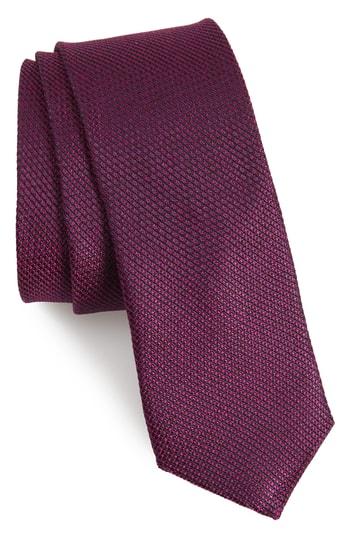 Men's Ted Baker London Garza Solid Silk Tie, Size - Burgundy