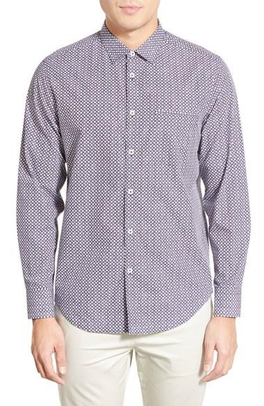 Men's Good Man Brand Trim Fit Print Sport Shirt