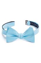Men's Ted Baker London Solid Silk Bow Tie, Size - Blue/green