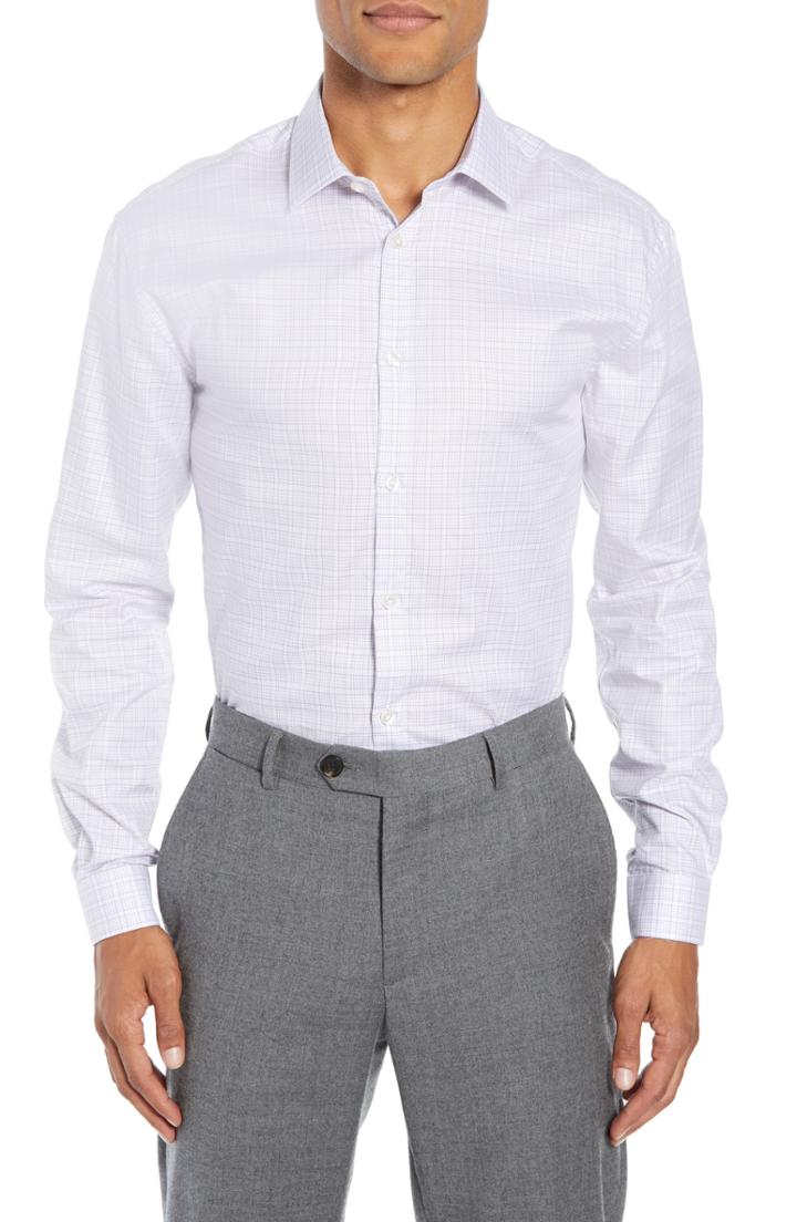 Men's John Varvatos Star Usa Slim Fit Plaid Dress Shirt