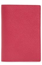 Smythson Panama Calfskin Leather Passport Holder - Pink