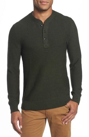 Men's Bonobos Slim Fit Merino Long Sleeve Henley Sweater - Green