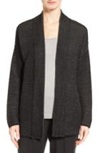 Women's Eileen Fisher Silk Blend Ottoman Knit Cardigan - Black