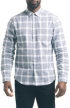 Men's Good Man Brand Slim Windowpane Sport Shirt, Size - Grey
