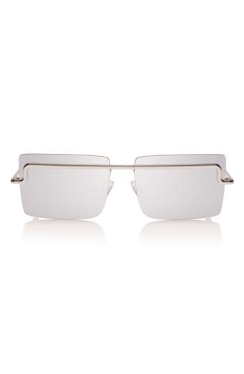 Women's Adam Selman X Le Specs The International 58mm Sunglasses - Silver/ Silver Mono