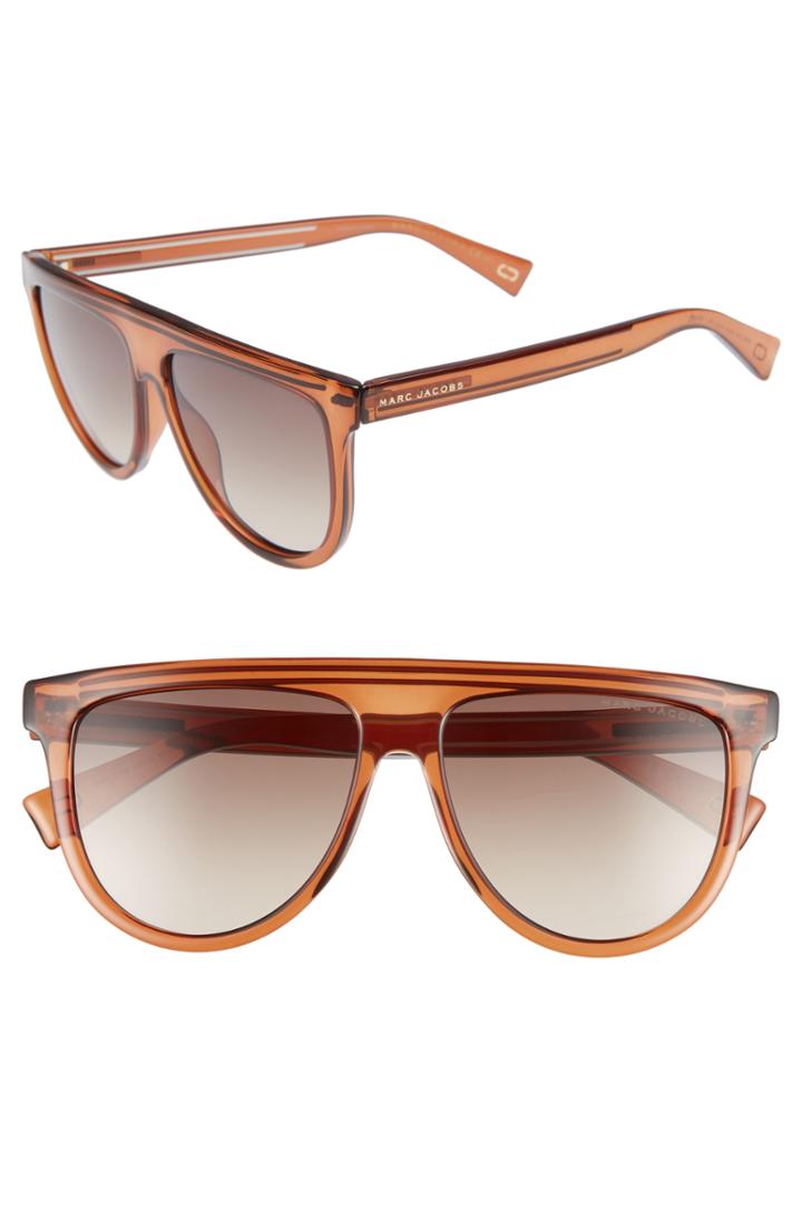 Women's Marc Jacobs 57mm Gradient Flat Top Sunglasses -