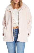 Women's Billabong Cozy Days Faux Fur Jacket - Pink