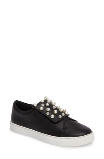 Women's E8 By Miista Hadi Imitation Pearl Embellished Platorm Sneaker .5us / 37eu - Black