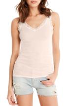 Women's Michael Stars Lace Trim Tank, Size - Pink