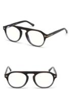 Men's Tom Ford Blueblock 49mm Sunglasses With Clip-on Lens - Grey Havana