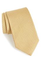 Men's Salvatore Ferragamo Filo Print Silk Tie, Size - Yellow