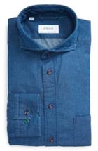 Men's Eton Slim Fit Denim Dress Shirt - Blue