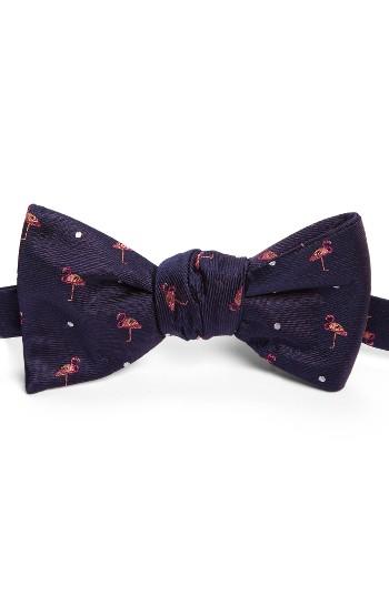 Men's The Tie Bar Pink Flamingo Silk Bow Tie