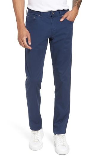 Men's Nordstrom Men's Shop Textured Stretch Cotton Pants - Blue