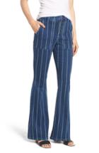 Women's Tinsel Stripe High Waist Flare Jeans