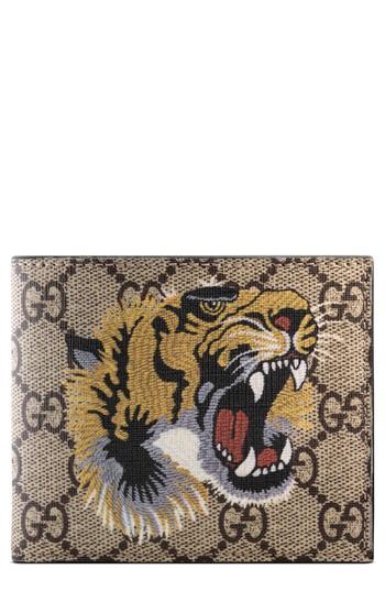 Men's Gucci Tiger Wallet - Beige