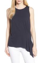 Women's Press Asymmetrical Hem Pleat Tank Top - Blue