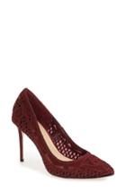 Women's Imagine By Vince Camuto 'olivia' Macrame Pointy Toe Pump .5 M - Red