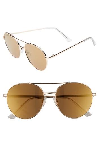 Women's Bp. Lucky Seven 55mm Metal Aviator Sunglasses - Gold/ Gold