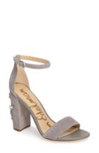 Women's Sam Edelman Yaro Ankle Strap Sandal .5 M - Grey