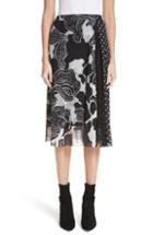 Women's Fuzzi Floral & Polka Dot Print Tulle Skirt