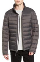 Men's Black Rivet Water Resistant Packable Puffer Jacket, Size - Grey