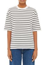 Women's Topshop Boutique Snap Side Stripe Tee Us (fits Like 0) - White