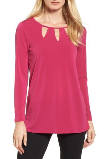 Women's Chaus Cutout Neck Top - Pink