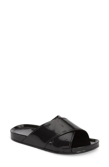 Women's Topshop Roxy Jelly Slide Sandal .5us / 36eu M - Black