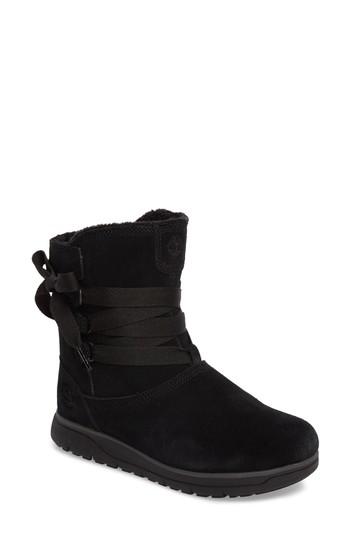 Women's Timberland Leighland Waterproof Boot .5 M - Black