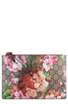 Gucci Small Gg Blooms Canvas & Leather Pouch -