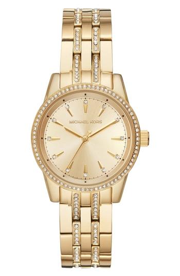 Women's Michael Kors Mini Ritz Pave Bracelet Watch, 33mm