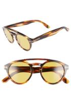 Women's Tom Ford Clint 50mm Aviator Sunglasses - Striped Brown/ Yellow