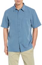 Men's Quiksilver Waterman Collection Centinela Fit Camp Shirt, Size Medium - Blue