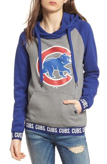 Women's '47 Encore Revolve Chicago Cubs Hoodie - Grey