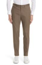 Men's Z Zegna Flat Front Stretch Cotton Trousers Us / 50 Eu R - White
