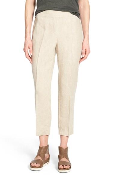 Women's Eileen Fisher Organic Linen Crop Pants