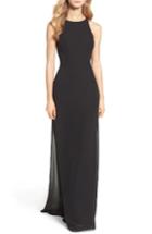 Women's Hayley Paige Occasions Crewneck Chiffon Gown