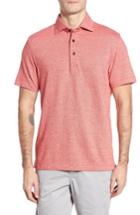 Men's Thaddeus Tyson Cotton & Linen Pique Polo, Size - Red