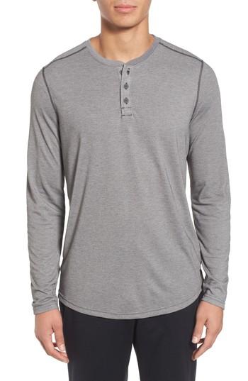 Men's Under Armour Threadborne(tm) Long Sleeve Henley, Size - Grey