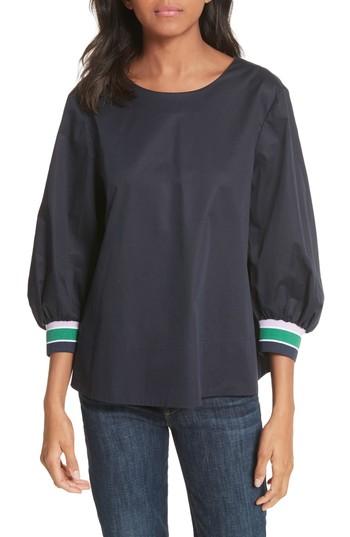 Women's Tibi Snap Back Sport Top - Blue