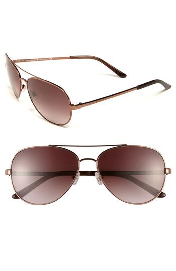 Women's Kate Spade New York 'avaline' 58mm Aviator Sunglasses - Brown/ Brown Gradient