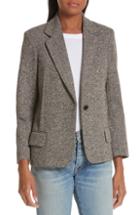 Women's Nili Lotan Humphrey Wool Blend Blazer - Brown