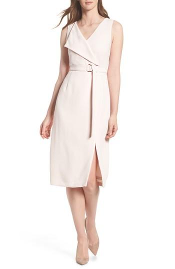 Women's Adrianna Papell Cam Belted Midi Dress - Pink